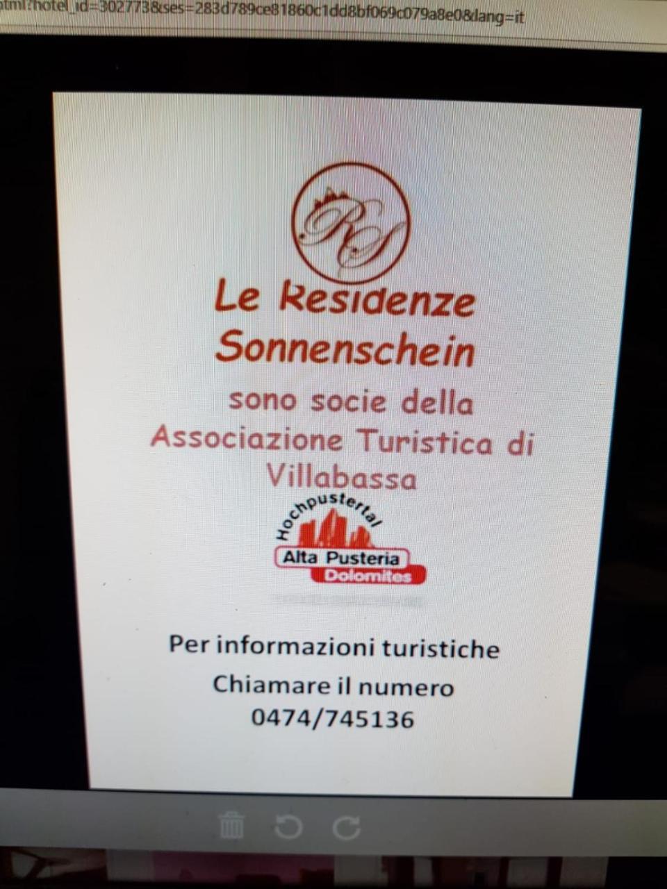 Aparthotel Residenze Sonnenschein Casa Rossa Villabassa Esterno foto